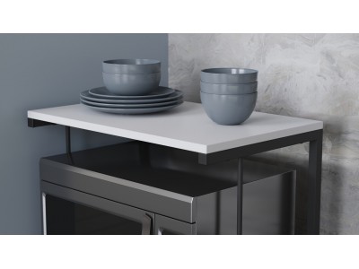 Помощна етажерка за кухня Kitchen 301 (бяло/черно)
